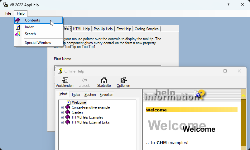 AppHelp CHM Inhalt