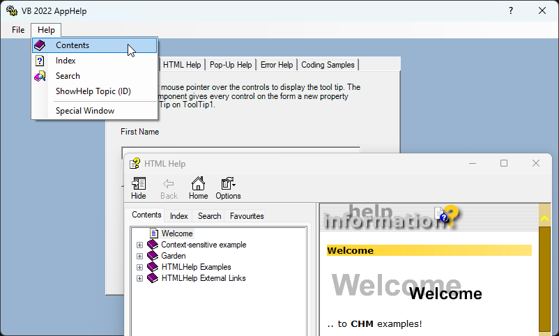 AppHelp CHM Contents